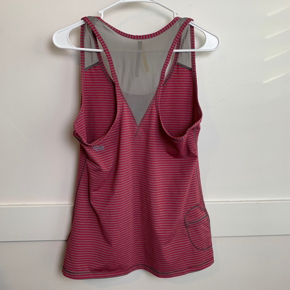 Lole Melon & Gray Striped Racerback Tank Top - Picture 2 of 7